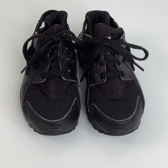 Nike black Huarache run sneakers kid size 12C EUC - Picture 4 of 16